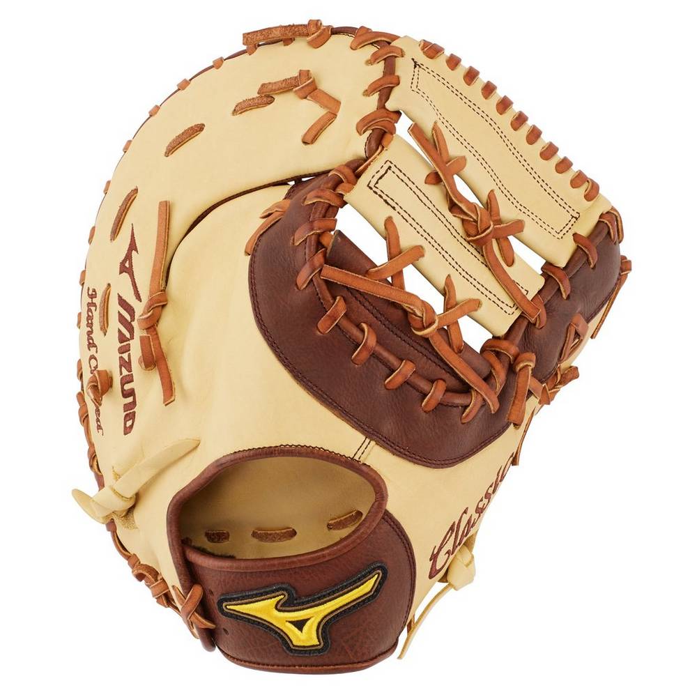 Catchers Mitt Mizuno Baseball Classic Pro Soft First Base 12.5" Uomo - khaki - 79652-SVGL